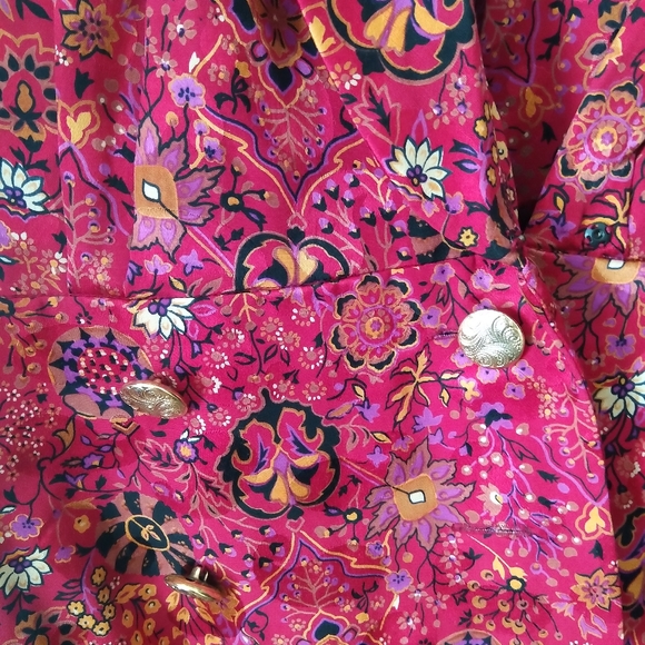 Women's vintage 2 piece silk dress - Picture 5 of 7